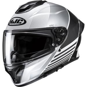 HJC C71 Morix MC5 motoristična čelada z integriranim obrazom črno-srebrna