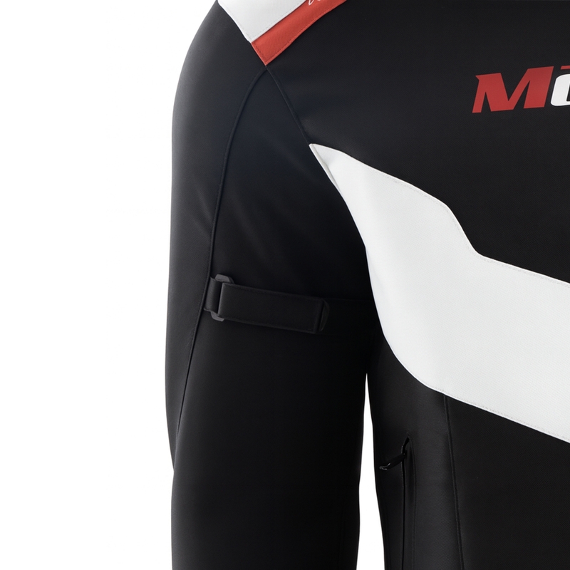 Ženska motoristična jakna Motozem Team 2 črno-bela