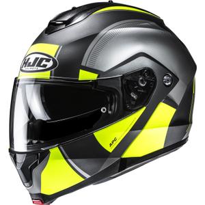 Motoristična čelada HJC C91N Jyn MC3HSF črno-siva-fluo rumena