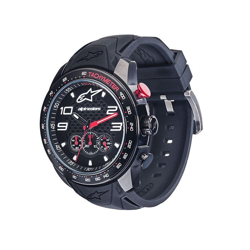 Alpinestars Tech Chrono PVD črno-rdeča ura