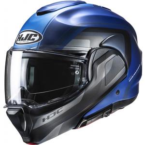 Motoristična čelada HJC F100 Reff MC2SF modro-siva