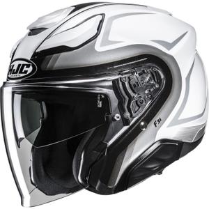Odprta motoristična čelada HJC F31 Bask MC10 belo-srebrna