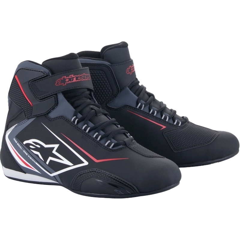 Vodoodporni motoristični škornji Alpinestars Sektor črno-beli-sivi