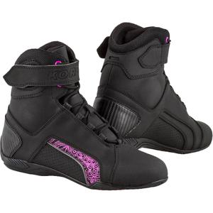 Ženski motoristični škornji Kore Velcro 2.0 Black and Purple
