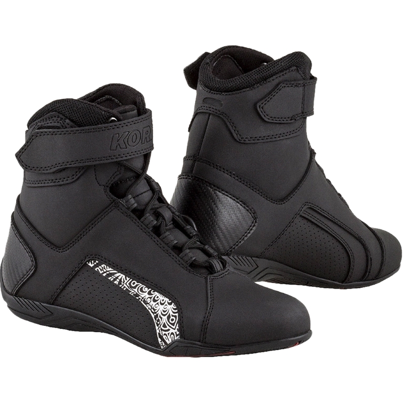 Ženski motoristični škornji Kore Velcro 2.0 Black and White
