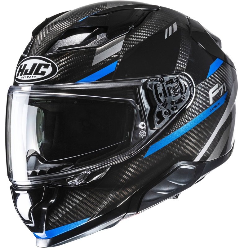 Motoristična čelada HJC F71 CARBON Esira MC2 črno-modra