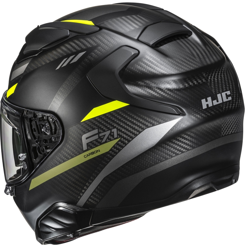 Motoristična čelada HJC F71 CARBON Esira MC3HSF črno-fluo rumena