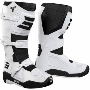 Shot Race 4 White Motorcycle Boots