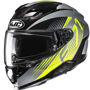 Motoristična čelada HJC F71 Catos MC3H črno-sivo-fluo rumena