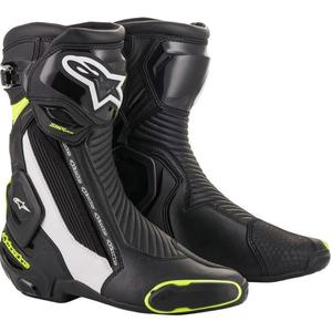 Motoristični škornji Alpinestars SMX Plus 2 črno-beli-fluo rumeni