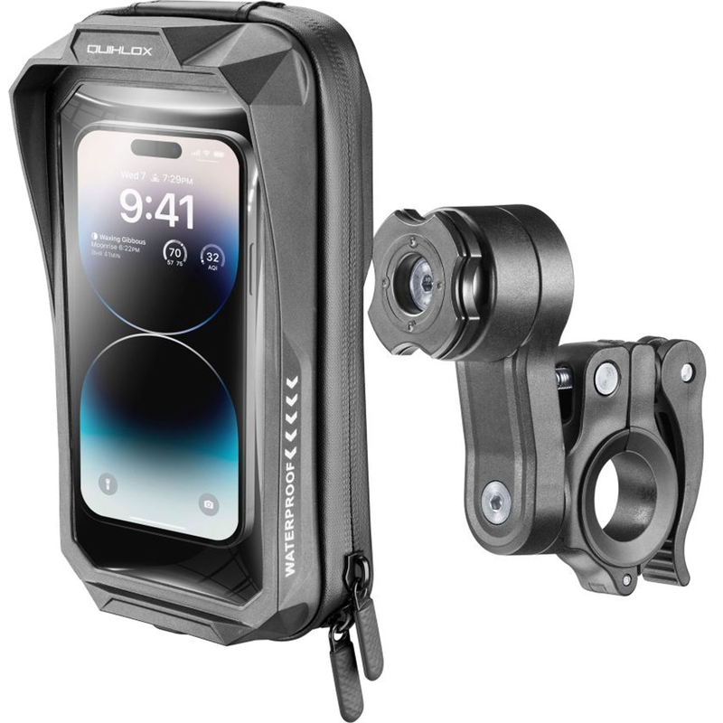 Univerzalno vodoodporno ohišje za mobilne telefone Interphone QUIKLOX Waterproof, max. 7" z nosilcem za ročaj