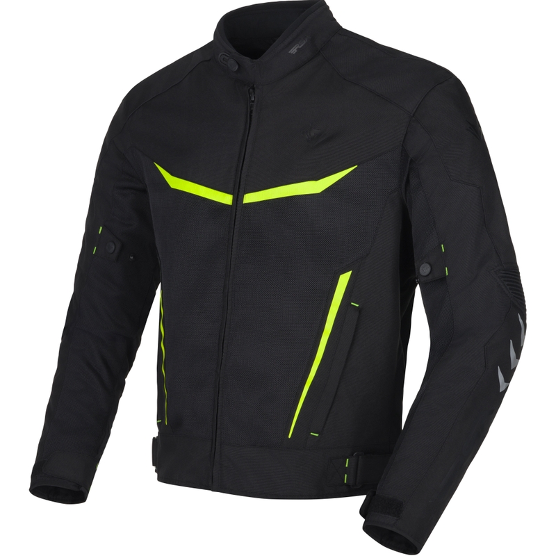 Motoristična jakna RSA Runway črno-fluo rumena