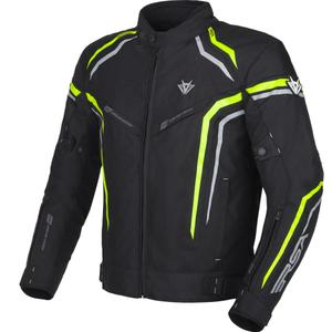 Motoristična jakna RSA Compact 2 črno-sivo-fluo rumena