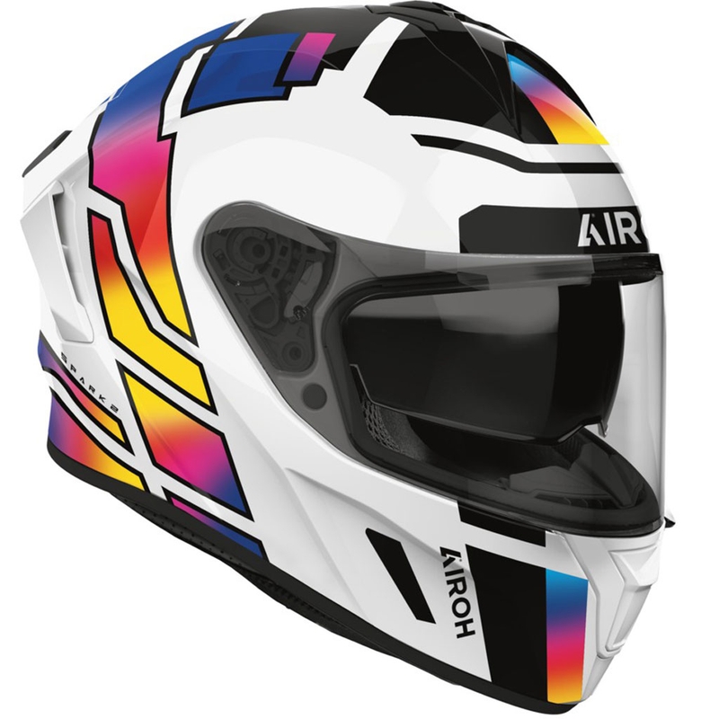 Motociklistična čelada Airoh SPARK 2 Livery, polnega obraza, sijoča mavrica
