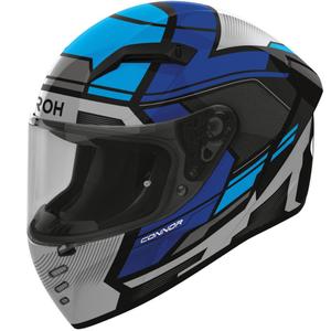 Airoh CONNOR Ego motoristična čelada z integriranim obrazom, sijajno modra