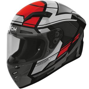 Airoh CONNOR Ego motoristična čelada z integriranim obrazom, sijajno rdeča