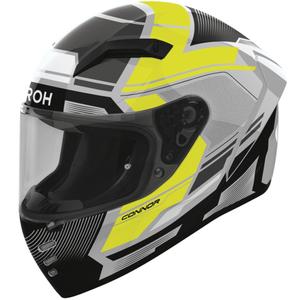 Airoh CONNOR Ego motoristična čelada z integriranim obrazom, sijajna fluo rumena