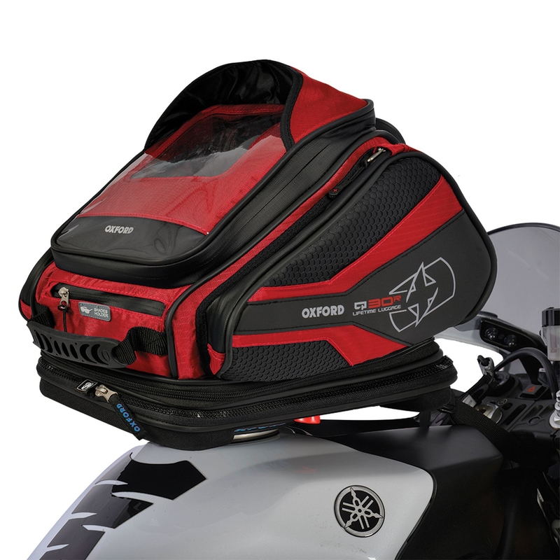 Torba za motorno kolo Oxford Q30R QR črno-rdeča