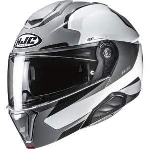 Motoristična čelada HJC i91 Felio MC5 z nagibom, sivo-bela