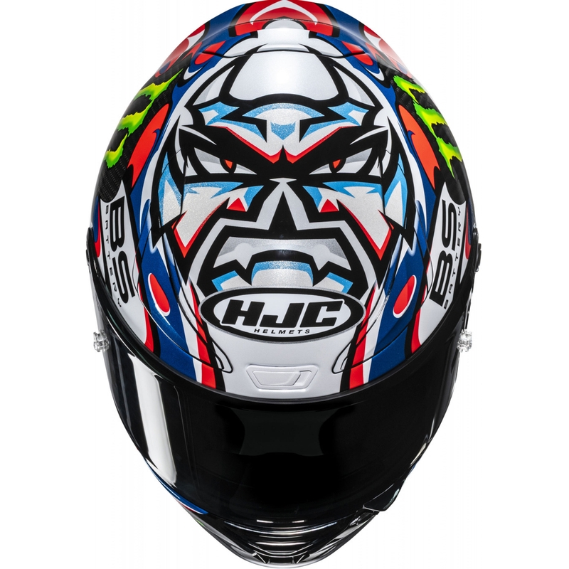 Integralna motoristična čelada HJC RPHA 1 V2 CARBON Quartararo Le Mans III MC25 večbarvna