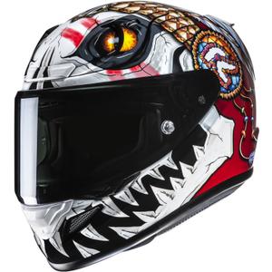 HJC RPHA 12 Skully MC1 integralna motoristična čelada belo-rdeča