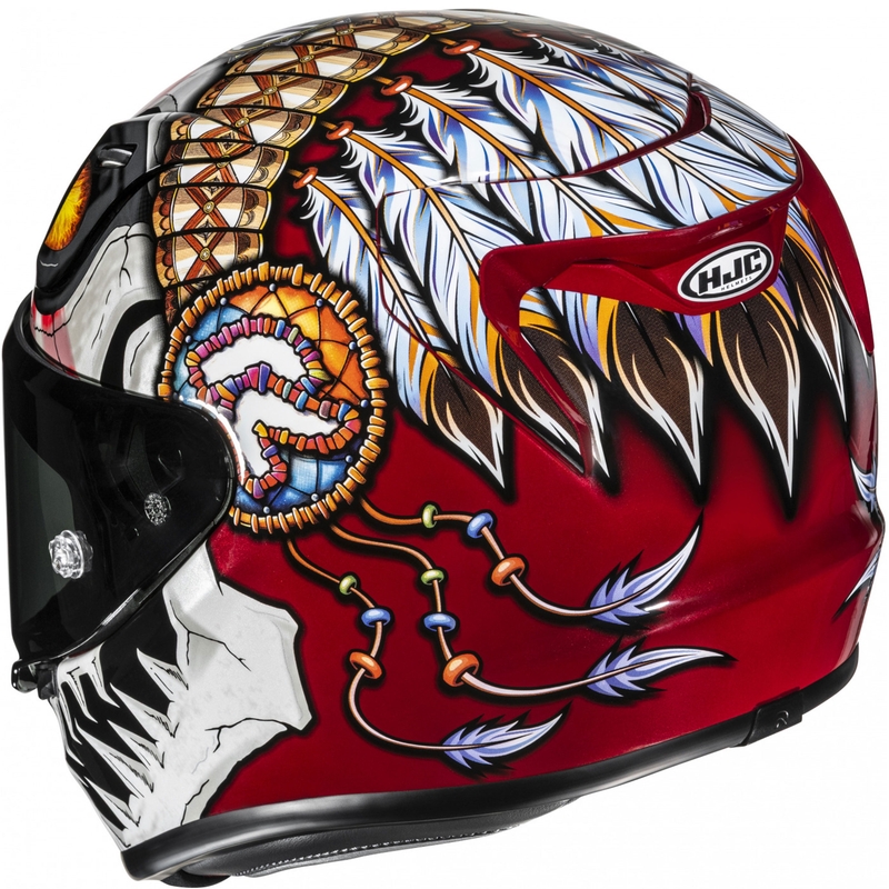 HJC RPHA 12 Skully MC1 integralna motoristična čelada belo-rdeča