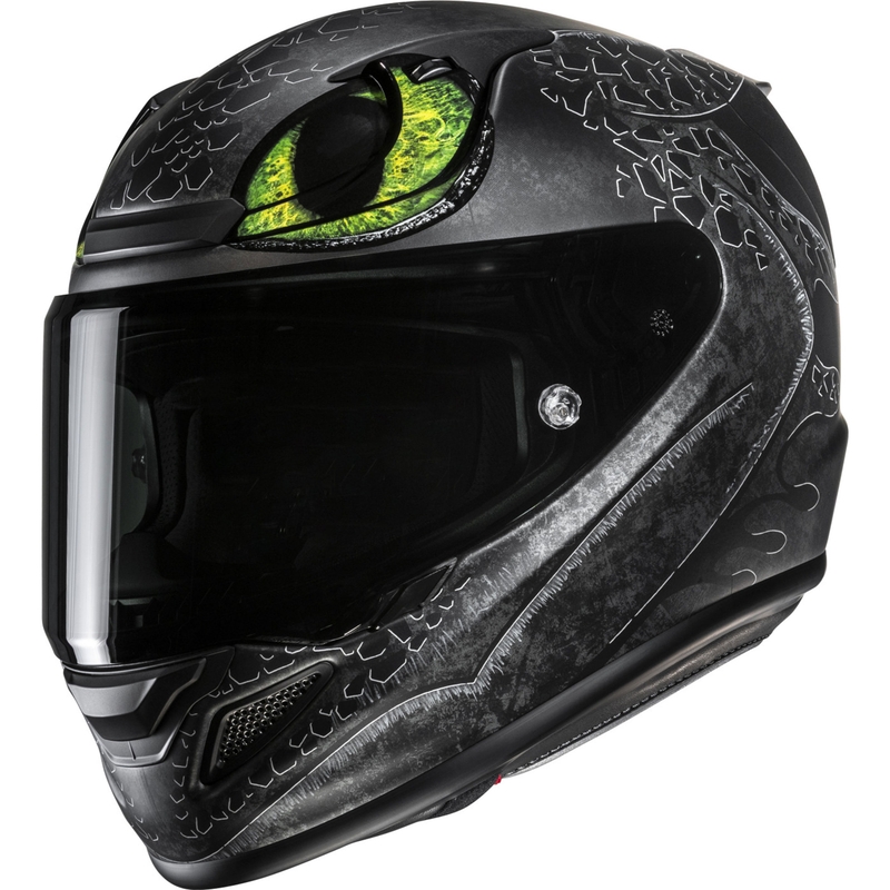 Motoristična čelada HJC RPHA 12 Toothless II Universal MC4SF črne barve