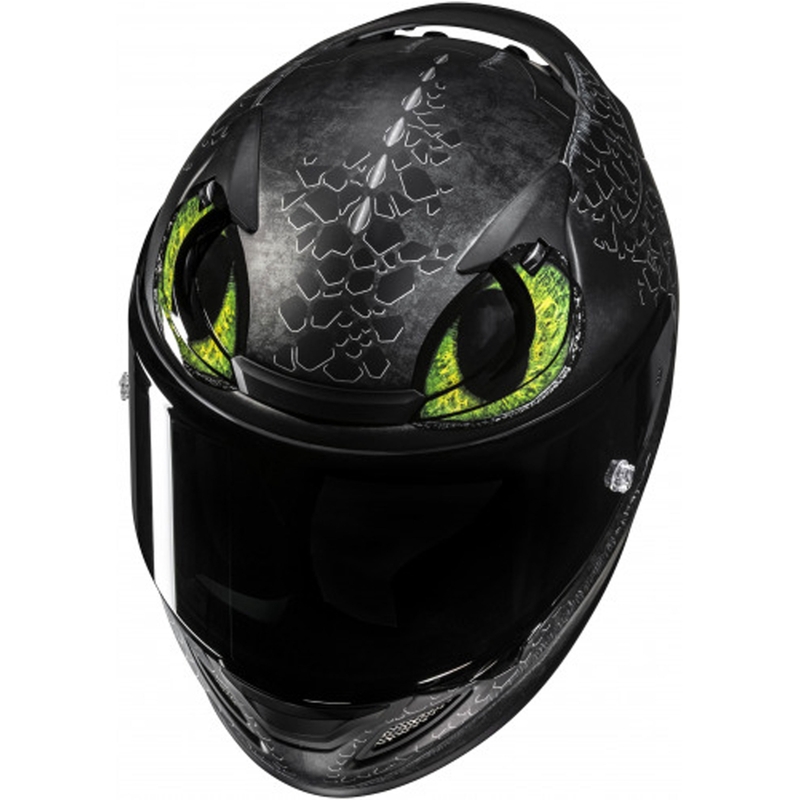 Motoristična čelada HJC RPHA 12 Toothless II Universal MC4SF črne barve