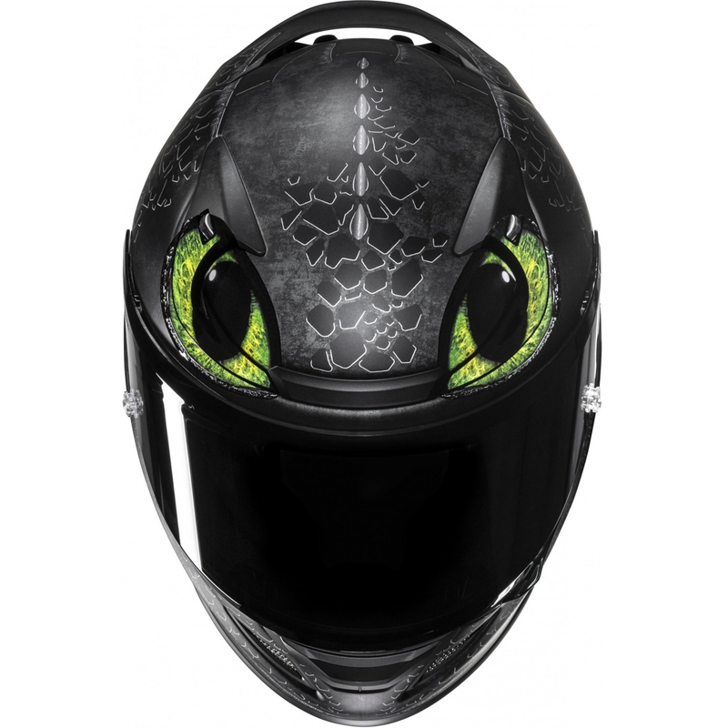 Motoristična čelada HJC RPHA 12 Toothless II Universal MC4SF črne barve