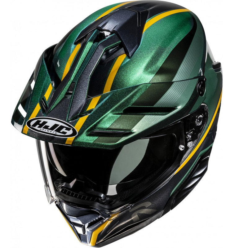 Enduro motoristična čelada HJC RPHA 60 Arbre MC4 zeleno-črno-rumena