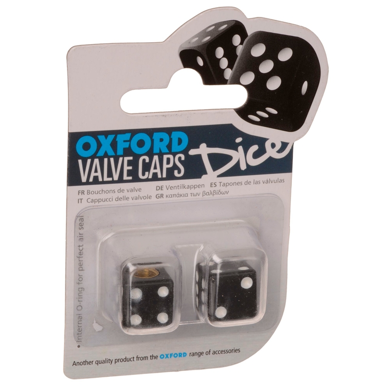 Oxford Lucky Dice črni pokrovčki ventilov