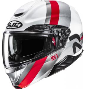 HJC RPHA 91 Fensh MC1 preklopna motoristična čelada bela-srebrna-rdeča