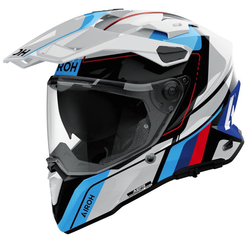 Enduro čelada Airoh Commander 2 Skip sijajno bela
