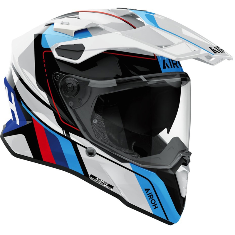 Enduro čelada Airoh Commander 2 Skip sijajno bela