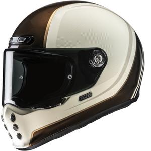 HJC V10 Hodu MC9 motoristična čelada z integriranim obrazom bež-rjave barve