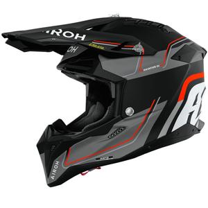 Motokros čelada Airoh Aviator 3 Leader mat oranžna