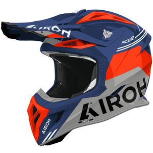 Motokros čelada Airoh Aviator ACE 2 Fury, sijajna, cijan-rdeča
