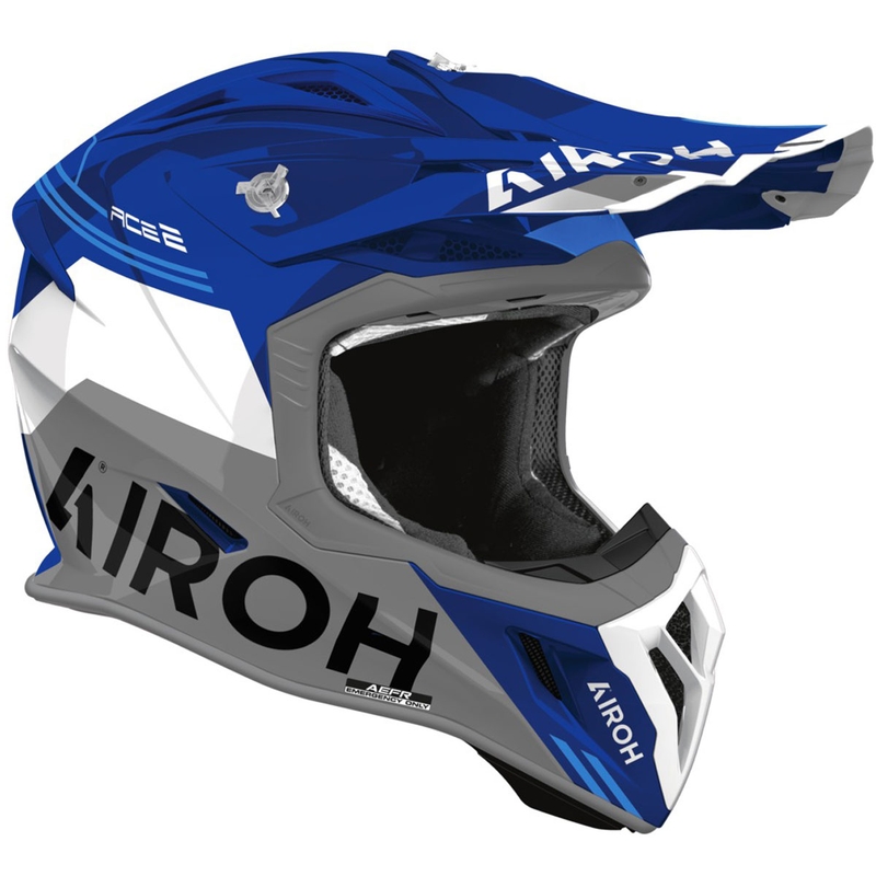 Motokros čelada Airoh Aviator ACE 2 Fury, sijajno modra