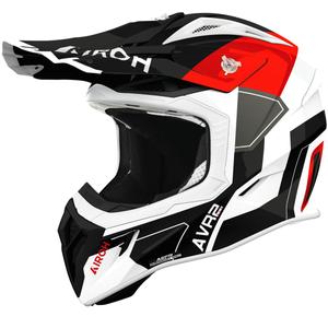 Motokros čelada Airoh Aviator ACE 2 Shield, sijajno rdeča