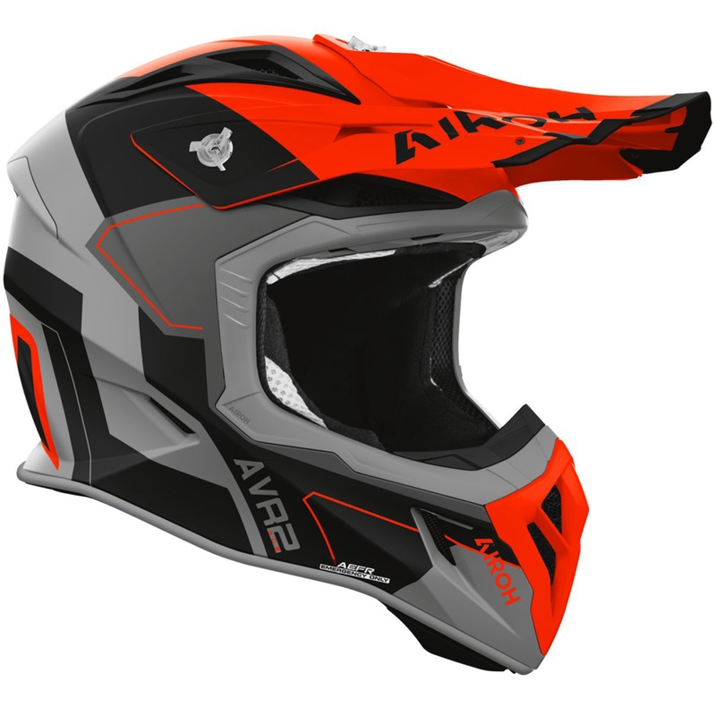 Motokros čelada Airoh Aviator ACE 2 Shield mat oranžna