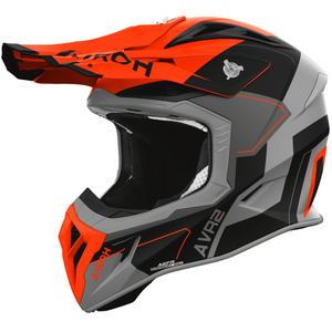Motokros čelada Airoh Aviator ACE 2 Shield mat oranžna