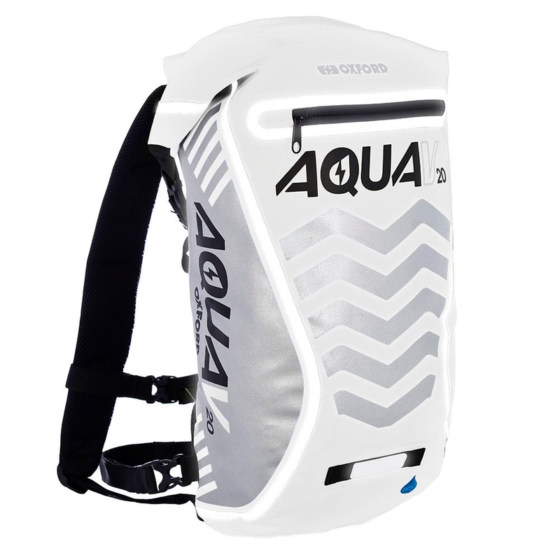 Vodoodporni nahrbtnik Oxford Aqua V20 Extreme Visibility bela-siva