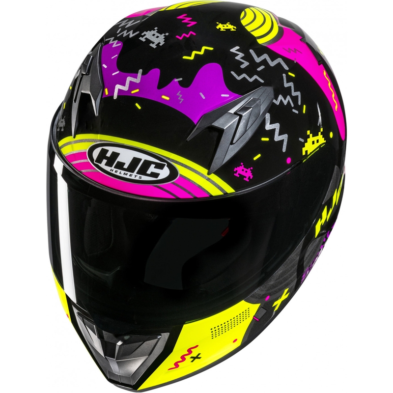 Otroška motoristična čelada HJC Y10 Mika MC3H črno-roza