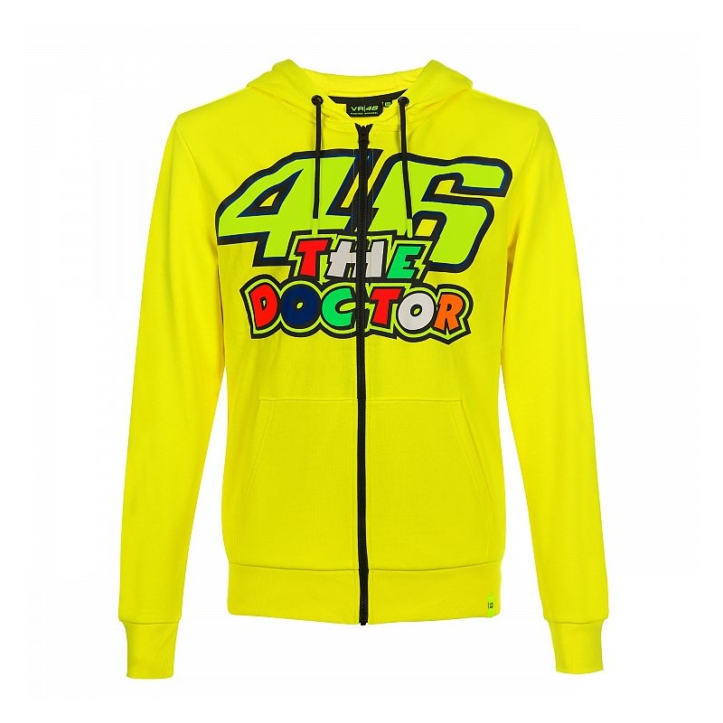 Mikina VR46 Valentino Rossi THE DOCTOR Fleece rumena