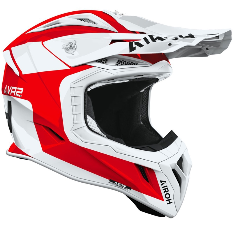 Motokros čelada Airoh Aviator ACE 2 Iron sijajno rdeča
