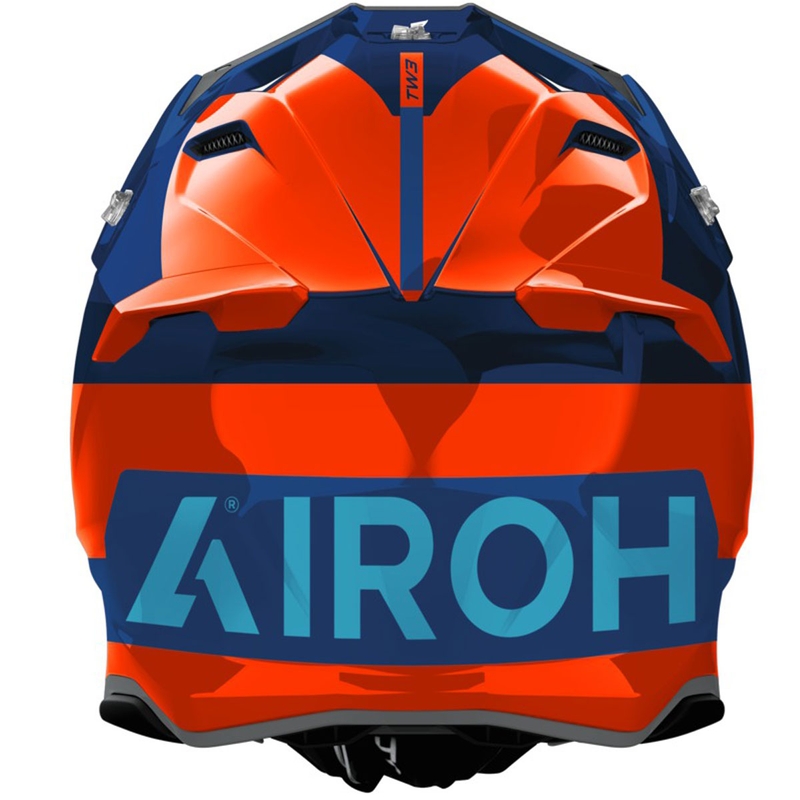 Motokros čelada Airoh Twist 3 Fancy svetleča fluo oranžno-modra