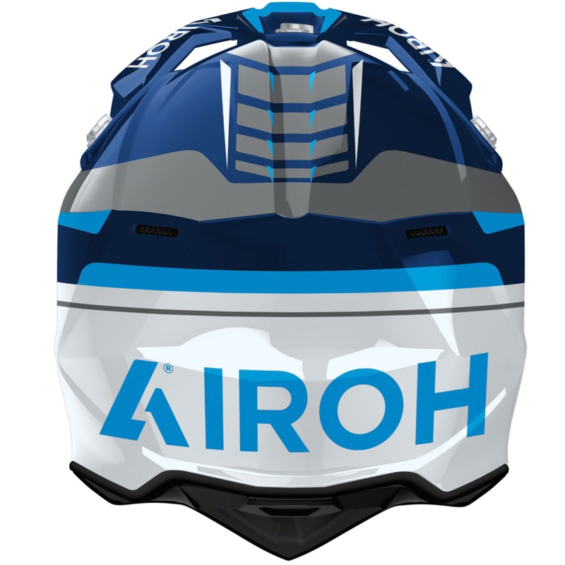 Motokros čelada Airoh Wraaap Conquer, sijajno modra