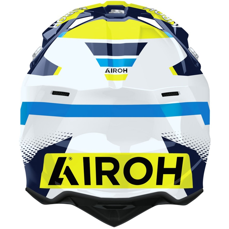 Motokros čelada Airoh Wraaap Vision sijajna rumeno-modra