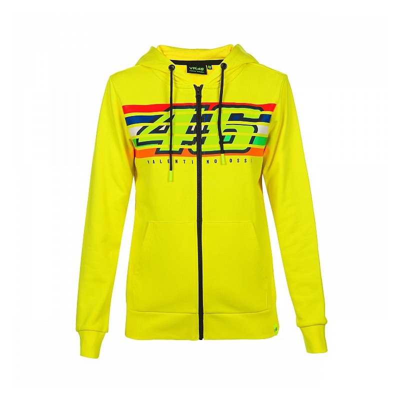 Ženska majica VR46 Valentino Rossi STRIPES Fleece rumena