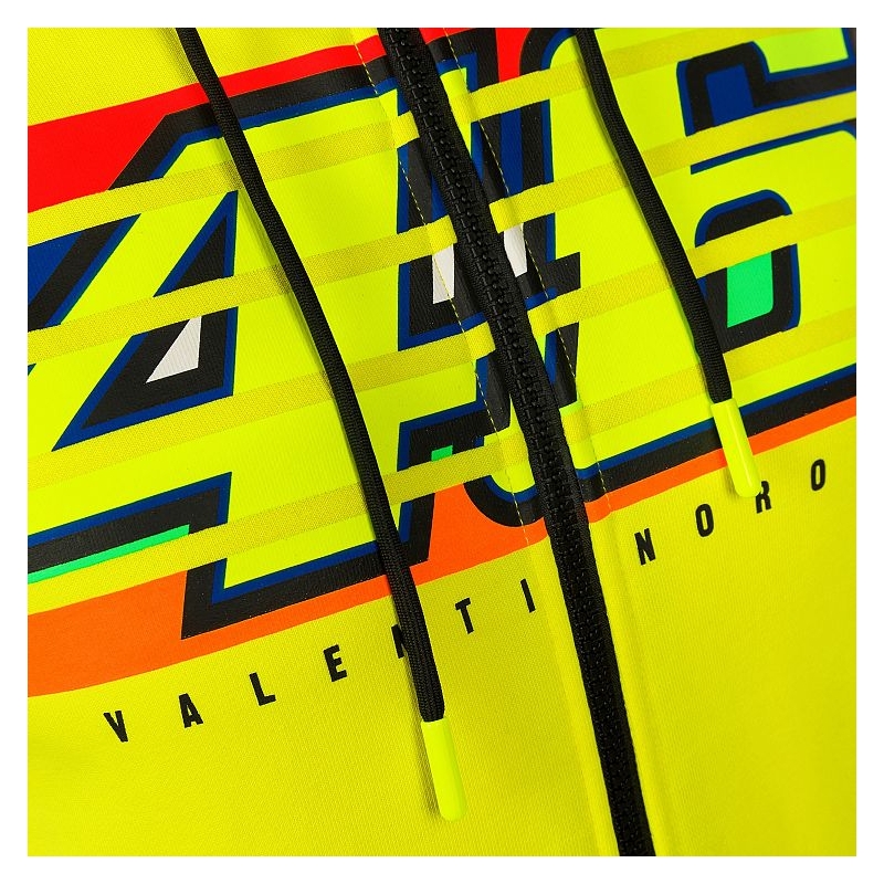 Ženska majica VR46 Valentino Rossi STRIPES Fleece rumena